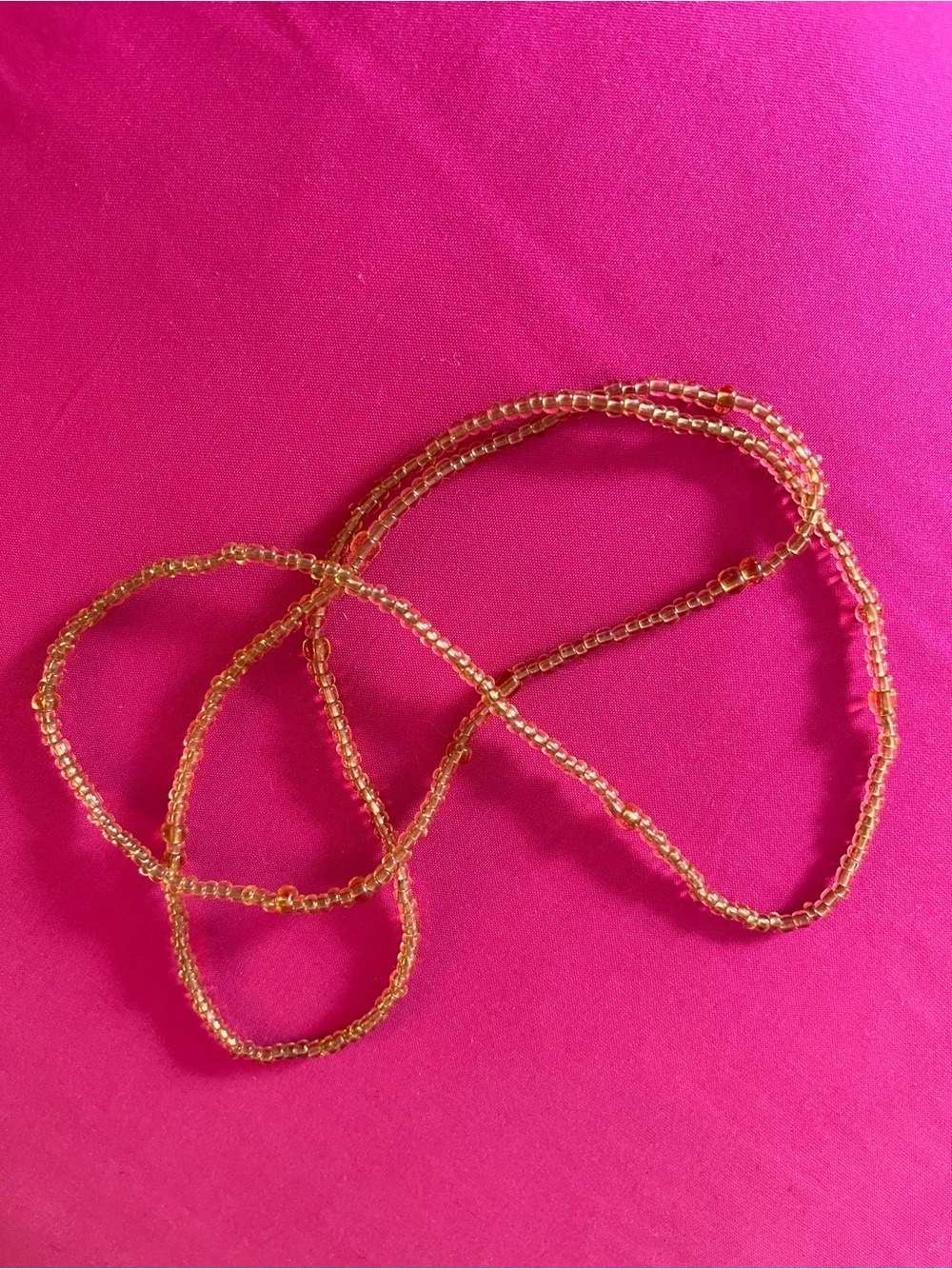 Tan boho Beachy earthy stretchy seed bead belly body bracelet